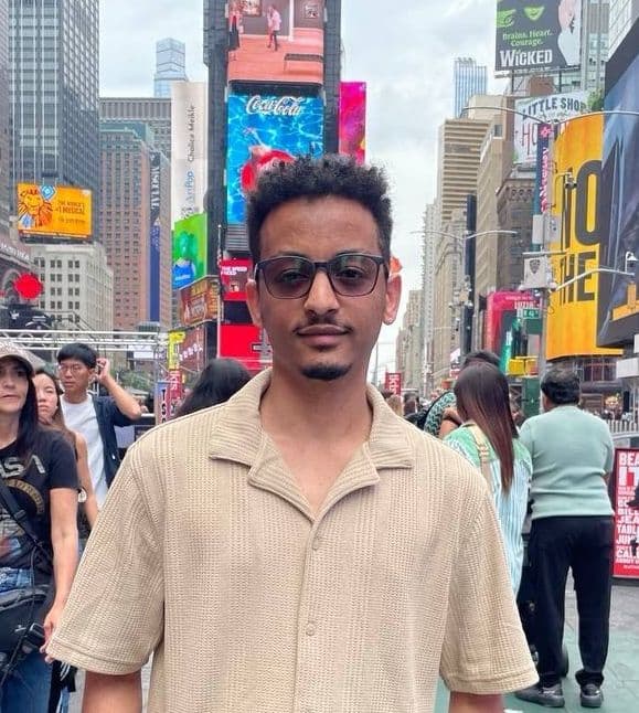 Biruk Cherie In NYC Time Square